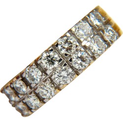 2.00 Carat Two-row Round Diamond Band Ring H/vs 14 Karat found on Bargain Bro Philippines from 1stDibs for $3300.00