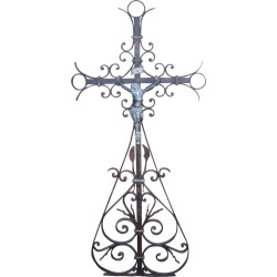 French 19th Century Garden Crucifix