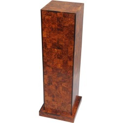 Burl Wood Patchwork Pedestal Stand Burl Wood And Rosewood Trim Square Column