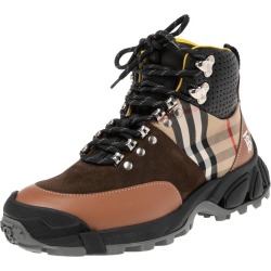 Burberry Multicolor/house Check Canvas And Leather Hiking Boots Size 36 found on Bargain Bro from 1stDibs for USD $519.84