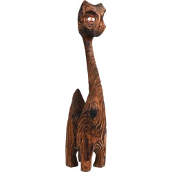 Hand Carved Witco Wood 3-foot Tiki Cat Sculpture