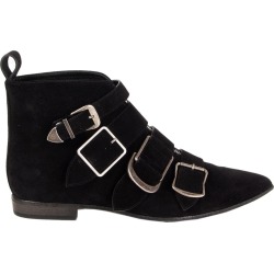 Burberry Black Suede Milner Buckle Details Ankle Boots Shoes 39 found on Bargain Bro from 1stDibs for USD $494.00