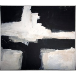 Abstract Black & White Painting By R. Godfrey