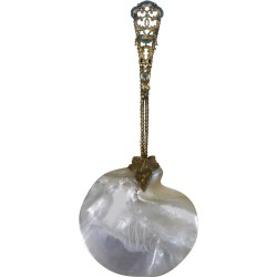 Victorian Sterling And Enamel Server