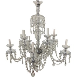 Art Deco Style Large Crystal Chandelier In The Manner Of Waterford found on Bargain Bro from 1stDibs for USD $4,845.00