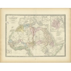 Antique Map Of Northern Africa By Levasseur, '1875' found on Bargain Bro from 1stDibs for USD $318.22