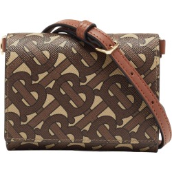 Burberry Beige/brown Tb-print Coated Canvas Ottis Bridle Wallet On Strap found on Bargain Bro from 1stDibs for USD $348.08