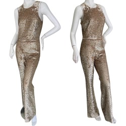 Michael Kors Collection 2015 Gold Sequin Jumpsuit found on Bargain Bro from 1stDibs for USD $1,140.00
