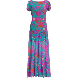 Lilly Pulitzer 1970s Vintage Printed Sheer Nylon Backless Maxi Dress found on Bargain Bro Philippines from 1stDibs for $523.34