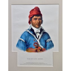 McKenney & Hall, Nah-Et-Luc-Hopie: 19th C. Hand-colored McKenney & Hall Folio-sized Lithograph, 1843 found on Bargain Bro from 1stDibs for USD $969.00