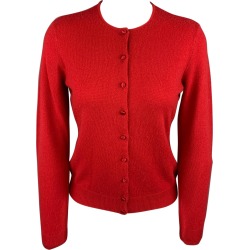 Ralph Lauren Black Label Size M Red Knitted Cashmere Cardigan found on Bargain Bro from 1stDibs for USD $136.80