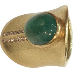Michael Zobel 7.53 Carat Emerald And Diamond Gold Statement Heirloom Ring found on Bargain Bro from 1stDibs for USD $7,220.00