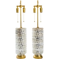 Large Pair Of Geometric Art Deco Pattern Mercury Glass Lamps found on Bargain Bro from 1stDibs for USD $3,648.00