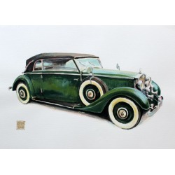 Mariusz Sza?ajdewicz, Mercedes W18 - XXI Century, Contemporary Watercolor & Ink Painting, Vehicle, Car, 2012 found on Bargain Bro from 1stDibs for USD $198.88