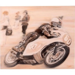 Oil Painting On Canvas Title " Honda 500" Motorcycle Honda Mike Hailwood Year 2019