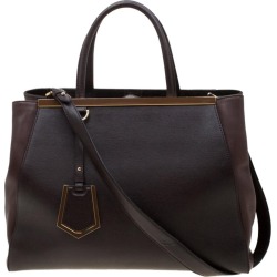Fendi Brown Saffiano Leather 2jours Tote found on MODAPINS