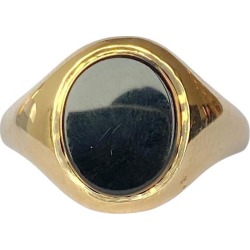 Vintage Onyx And 9 Carat Gold Signet Ring found on Bargain Bro Philippines from 1stDibs for $315.26