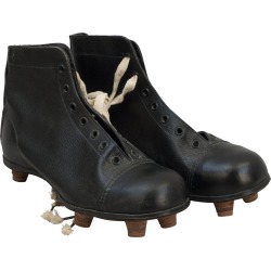 Vintage Black Leather Football Boots