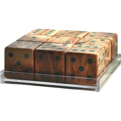 Small Olive Wood Dice Set By Marcela Cure
