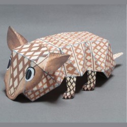 Paper Craft: Surprised Armadillo