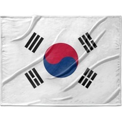 Canvas on Demand Fleece Blanket 40 x 30 entitled South Korea Flag