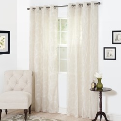 Windsor Home Lauren Embroidered Curtain Panel White 54 x 108 108 Inches