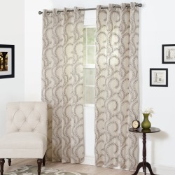 Windsor Home Lauren Embroidered Curtain Panel Chocolate 54 x 108 108 Inches