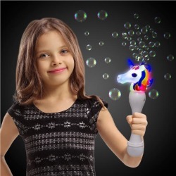 LED Unicorn Bubble Wand with Bubbles by Windy City Novelties