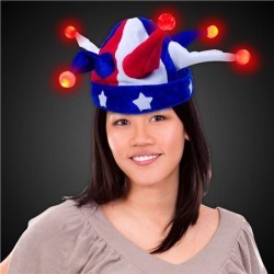 LED Patriotic Jester Hat by Windy City Novelties