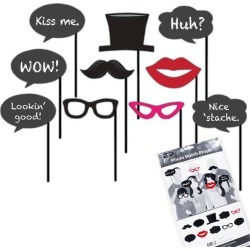 Black Tie Photo Booth Prop Kit by Windy City Novelties