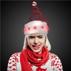 LED Santa Spring Hat by Windy City Novelties