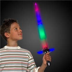 LED Sword with Black Light-Up Handle by Windy City Novelties