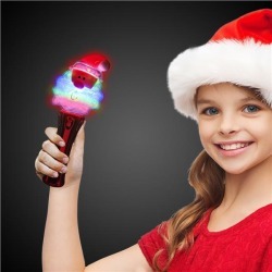 LED Santa Spinner Wand by Windy City Novelties