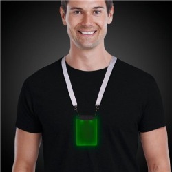 Green Sound-Activated LED Badge by Windy City Novelties