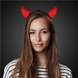 LED Red Devil Horns by Windy City Novelties