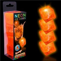 LED Neon Orange Ice Cubes by Windy City Novelties