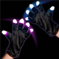 LED Rave Gloves - 1 Pair by Windy City Novelties