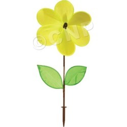 Yellow Flower Wind Spinner by Windy City Novelties