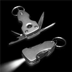 LED Tool And Flashlight 2 1/4" Keychain by Windy City Novelties