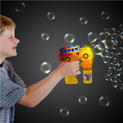 LED School Bus Bubble Gun by Windy City Novelties