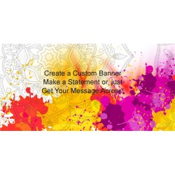 Mandala Paint Custom Banner by Windy City Novelties