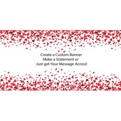 Confetti Hearts Custom Banner by Windy City Novelties