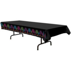 Day of the Dead Black Table Cover by Windy City Novelties