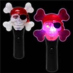 LED Pirate Skull Spinner Wand by Windy City Novelties