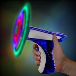 Blue & Silver LED Spinning 6" Toy Gun by Windy City Novelties