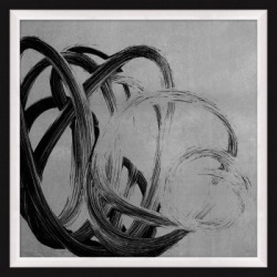 Giclee Silver Freeform Wall Art, Black/Gray