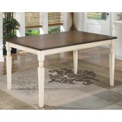 Whitesburg Dining Room Table, BrownCottage White