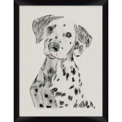 Giclee Dalmatian Wall Art, Black/White