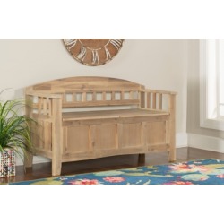 Gray Cara Storage Bench, Gray