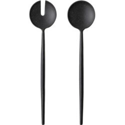 Bloomingville Black Stainless Steel Salad Servers (Set of 2), Black